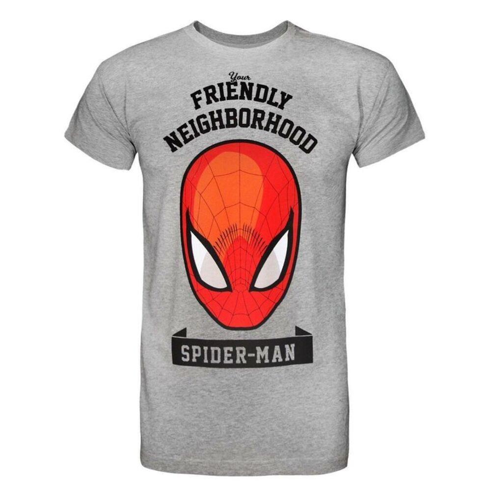 Spider-Man Mens Friendly Neighbourhood T-Shirt / Gray
